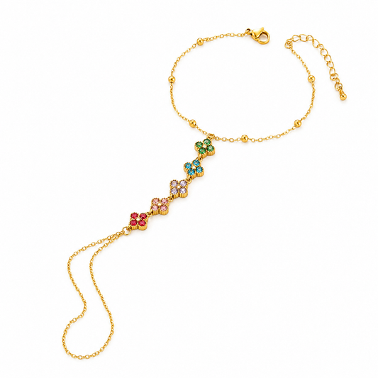 Rainbow Blossom Handkette