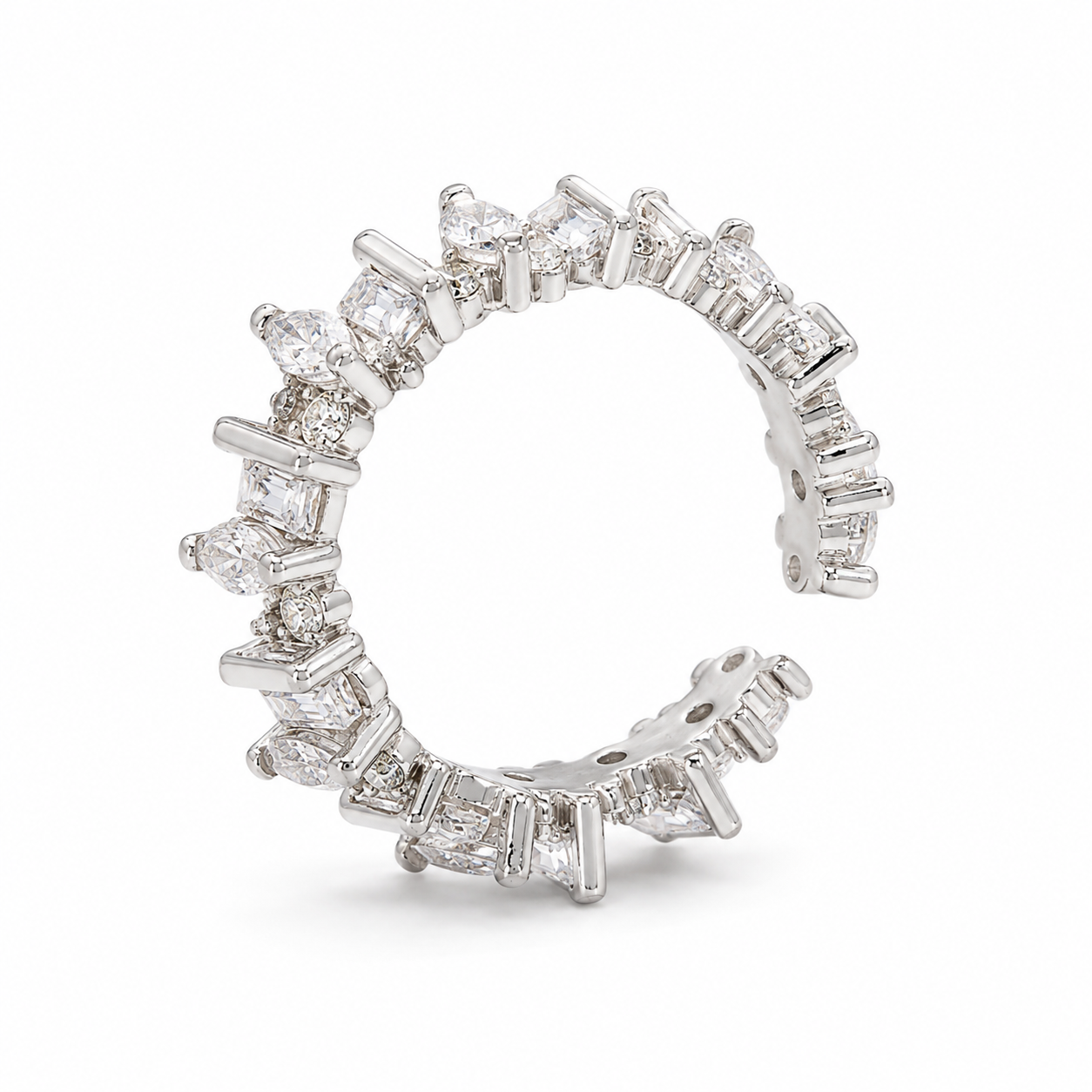 Earcuff Crystal Crown – Silber