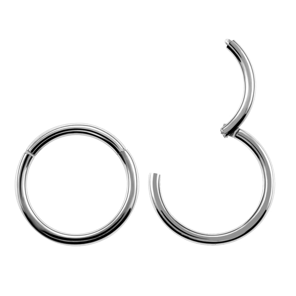 Titanium Clicker Nasenring – Silber 0,8 × 8 mm