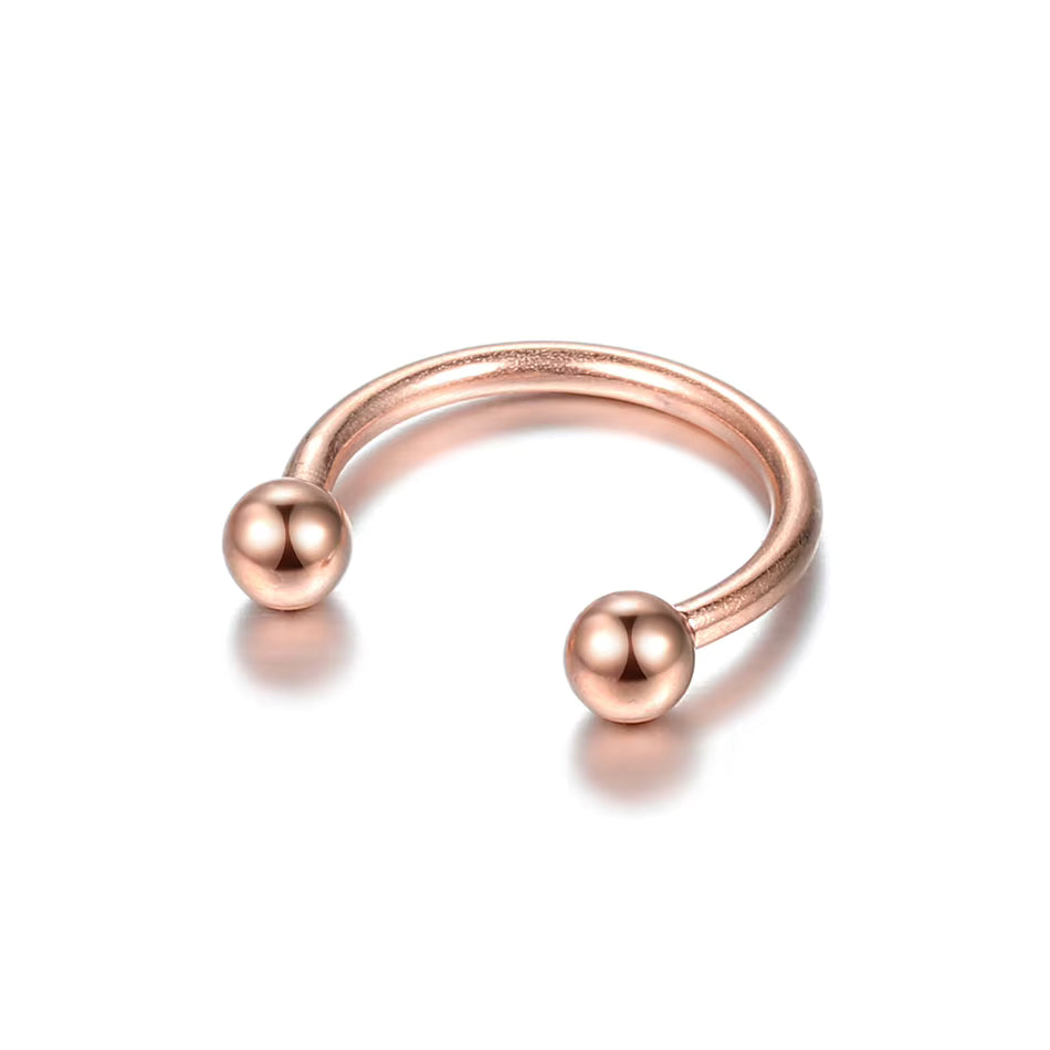 Horseshoe Nasenpiercing – Roségold 1,2 × 8 × 3 × 3 mm