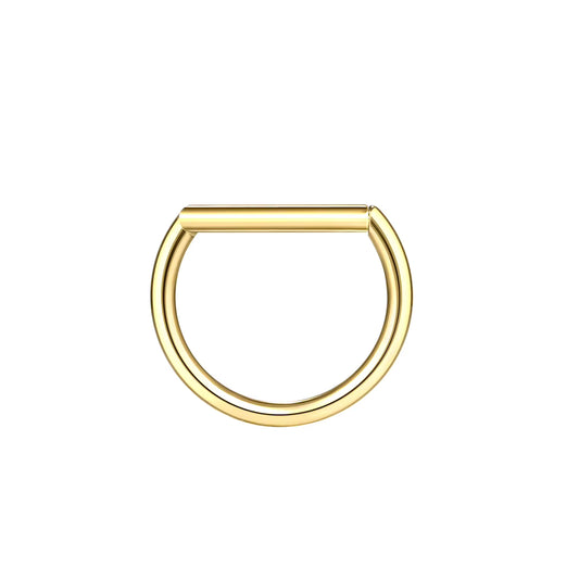 D-Shape Clicker Piercing – Gold 1,2 × 10 × 9 mm