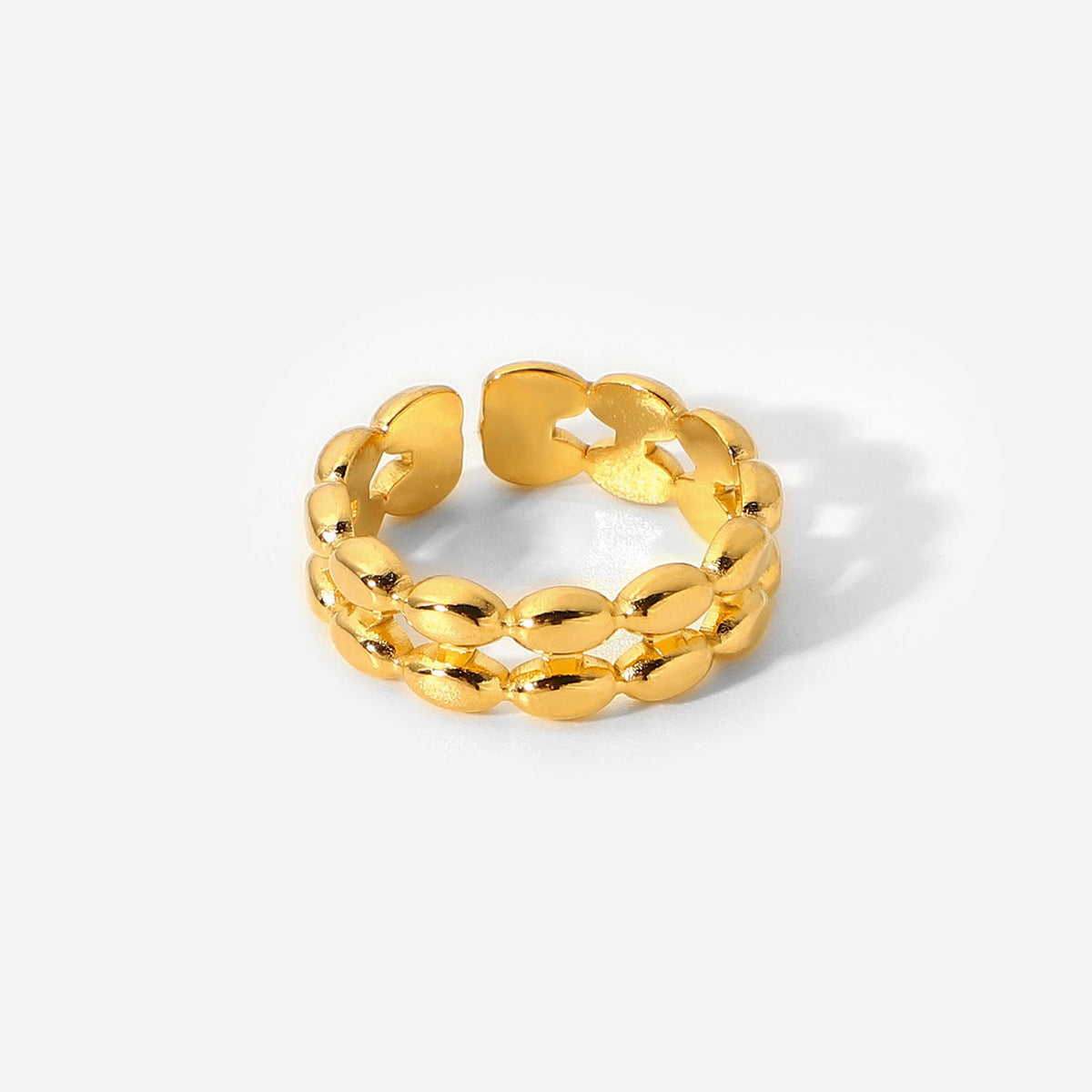 Double Heart Ring – Gold
