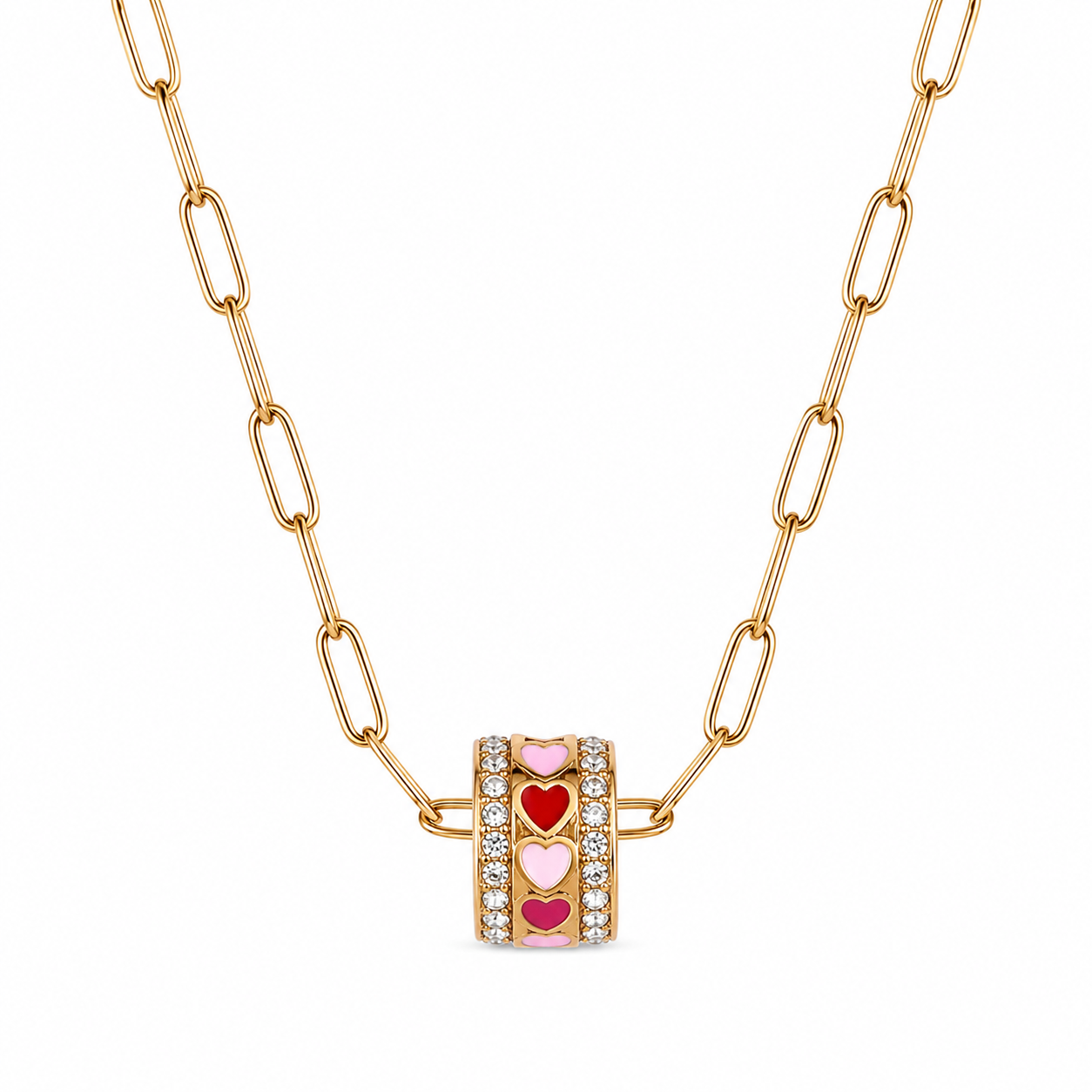 Heart Charm Halskette – 18K Vergoldung