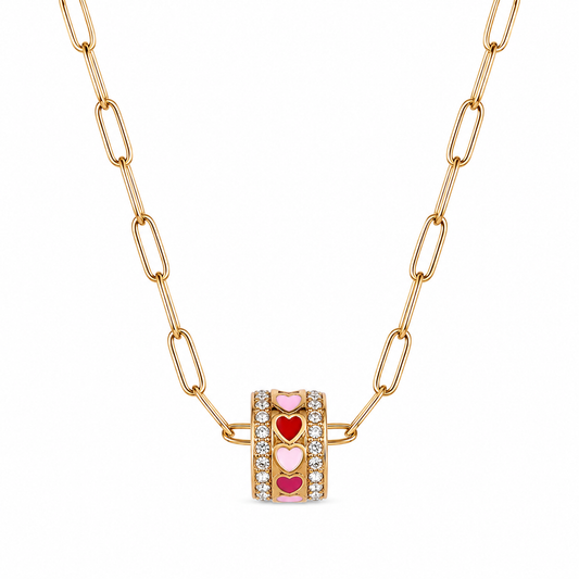 Heart Charm Halskette – 18K Vergoldung