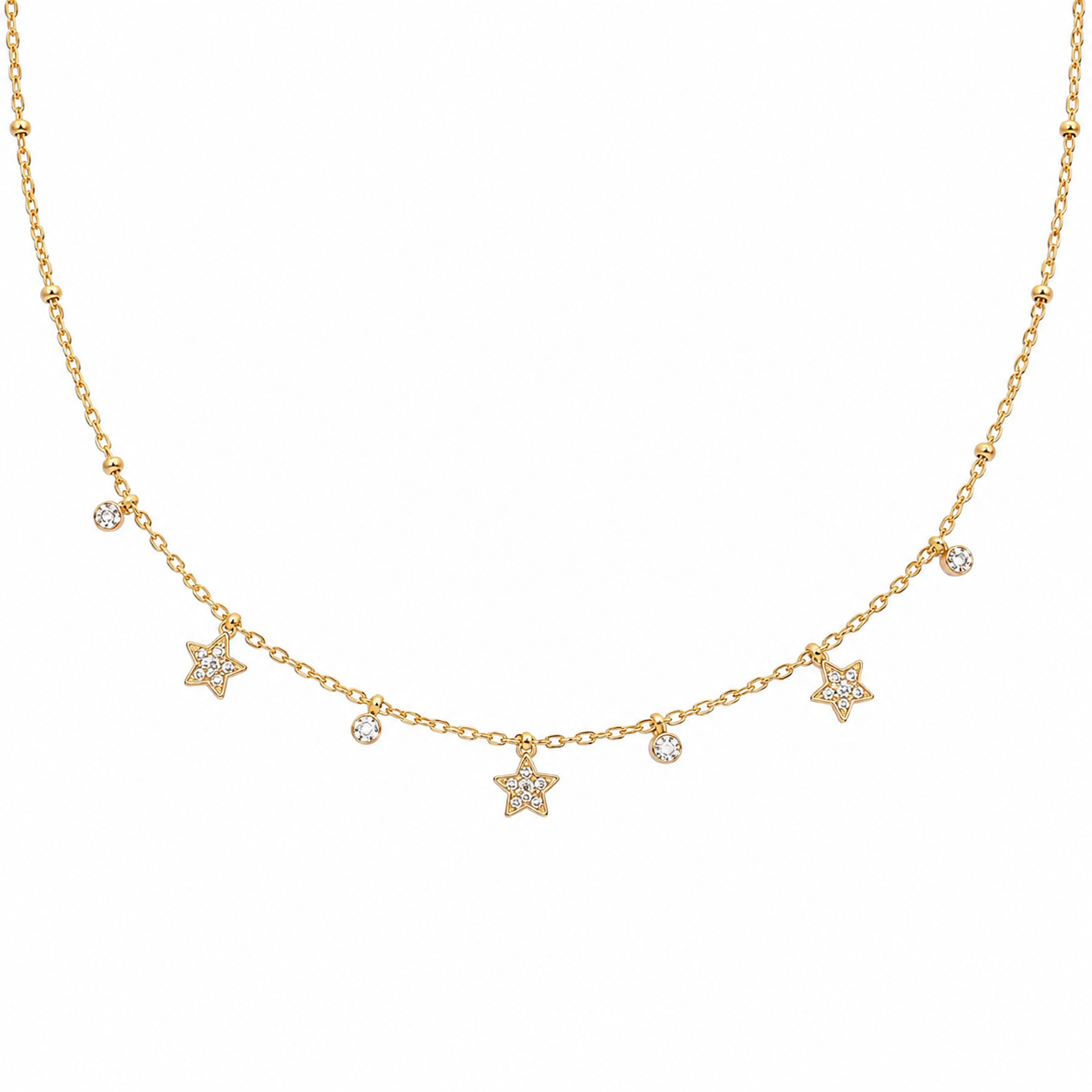 Stardust Sparkle Halskette – 18K Vergoldung