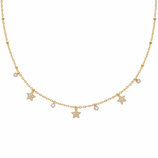 Stardust Sparkle Halskette – 18K Vergoldung