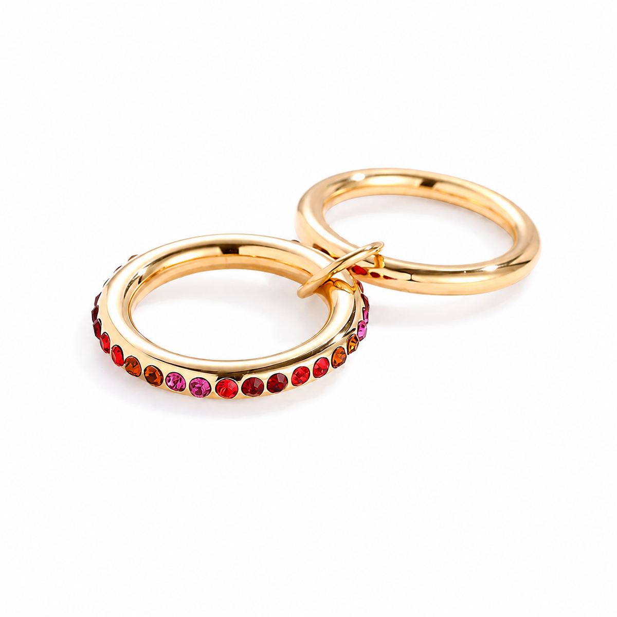 Rainbow Link Ring – Gold