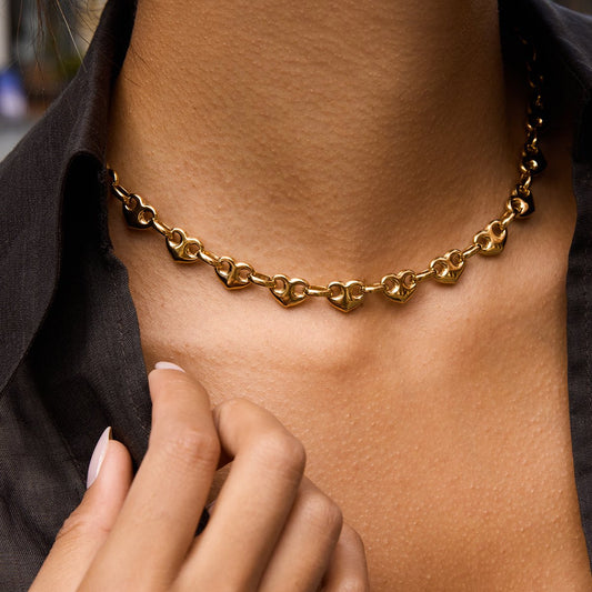 Amora Halskette im 18K Gold Look - PULXERA