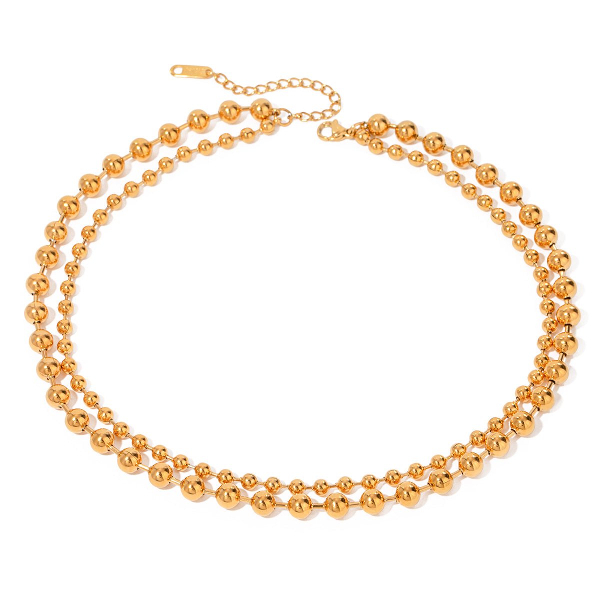 Aurora Sphere Duo Halskette im 18K Gold Look - PULXERA