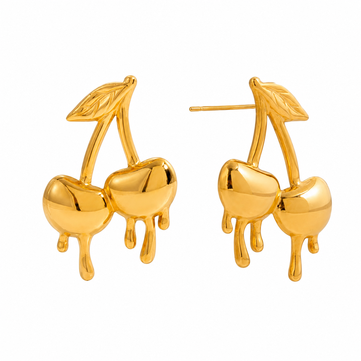 Cherry Drip Ohrringe – 18k Vergoldung