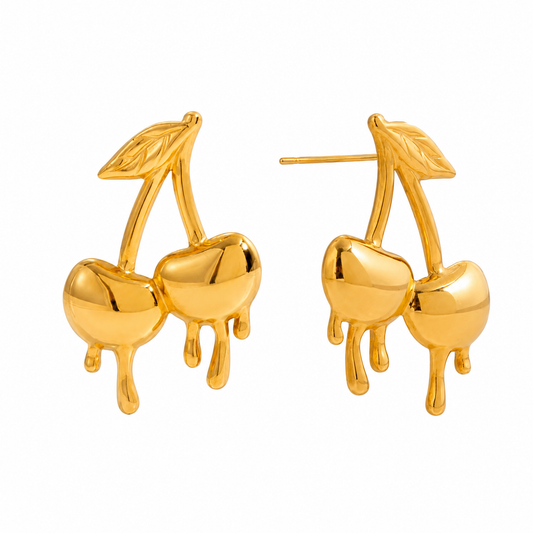 Cherry Drip Ohrringe – 18k Vergoldung