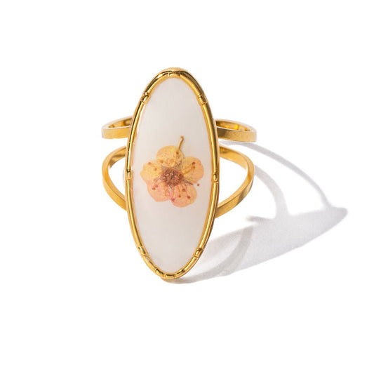 Blossom Art Ring im 18k Gold look - PULXERA