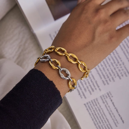 Bold Chain Armband im 18K Gold look - PULXERA