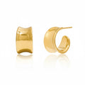 Bold Curve Hoops – Breite Gold - Creolen im modernen Wellen - Design - PULXERA