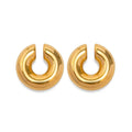 Bold Curve Hoops – Goldene Chunky Creolen - PULXERA