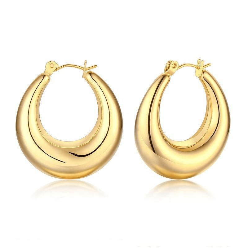 Bold Liquid Gold Hoops – Tropfenförmige Statement - Ohrringe - PULXERA
