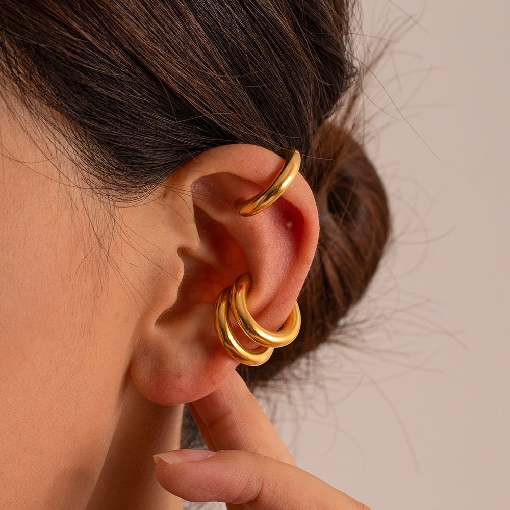 Bold Mini Chunky Hoops – Zeitlose Goldcreolen im modernen Design - PULXERA