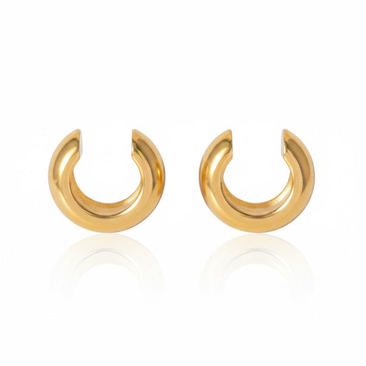 Bold Mini Chunky Hoops – Zeitlose Goldcreolen im modernen Design - PULXERA