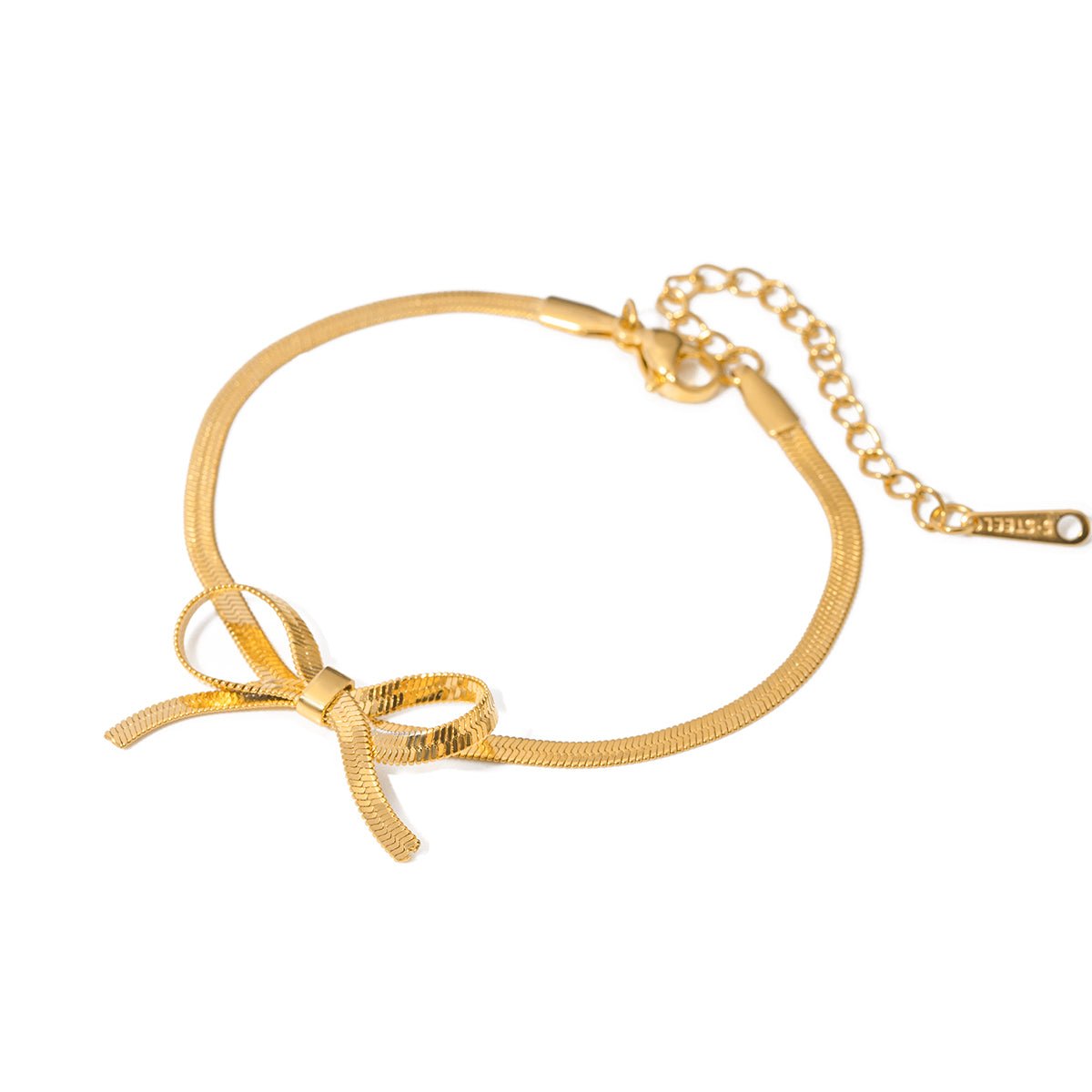 Bow Elegance – Feines Schleifen - Armband im 18K Gold Look - PULXERA