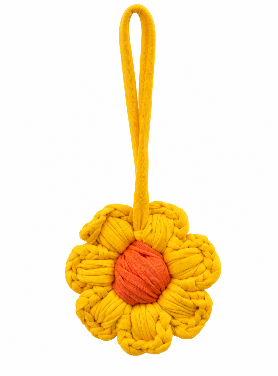 Handmade Sunny Blossom Bag Charm – Gelb