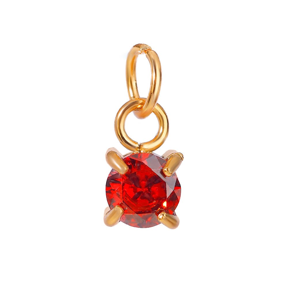 Charm - Birthstone im 18K Gold look - PULXERA