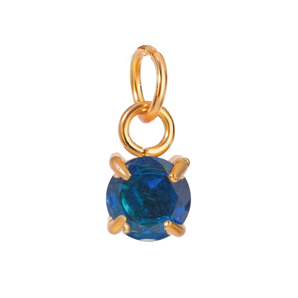Charm - Birthstone im 18K Gold look - PULXERA