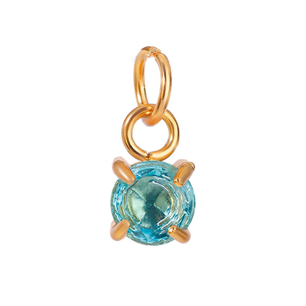 Charm - Birthstone im 18K Gold look - PULXERA