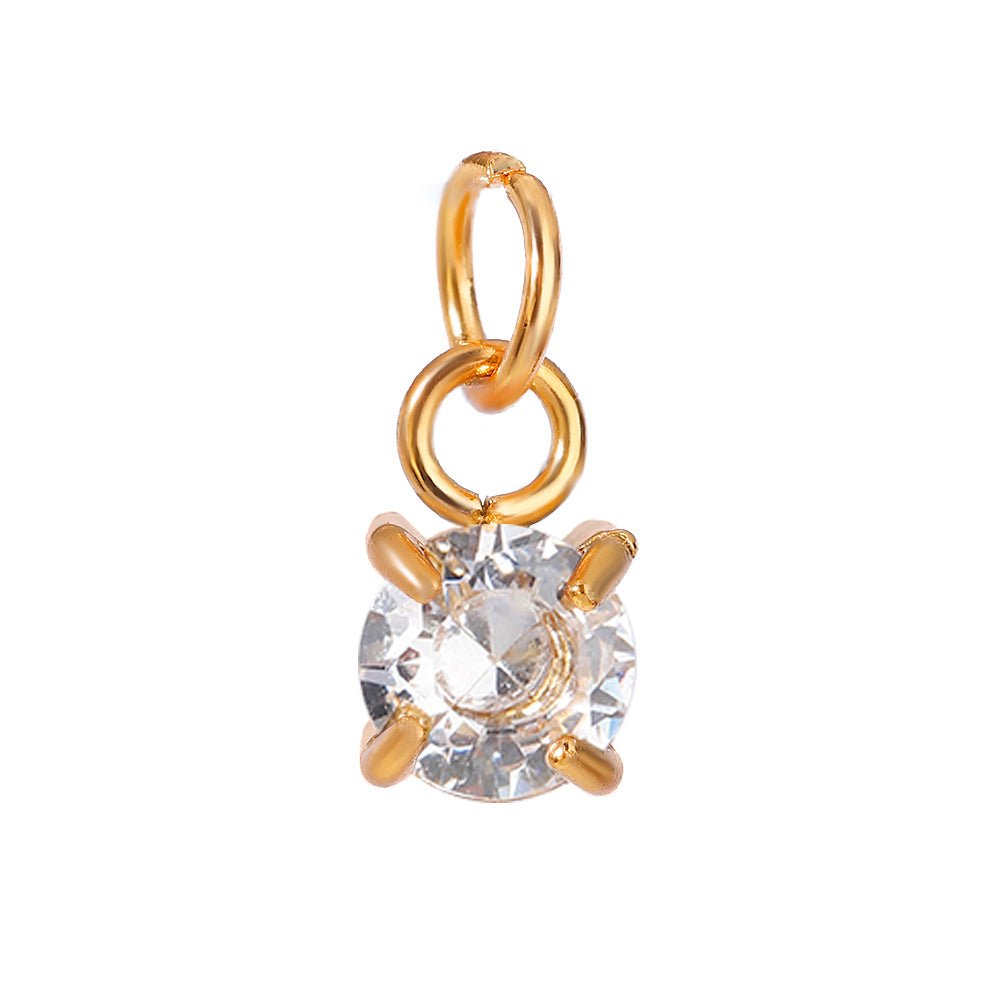 Charm - Birthstone im 18K Gold look - PULXERA