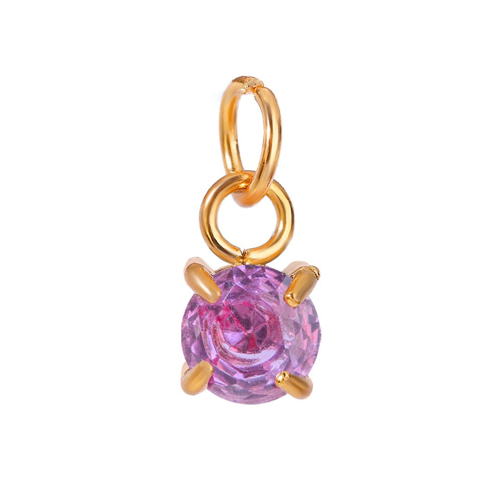 Charm - Birthstone im 18K Gold look - PULXERA