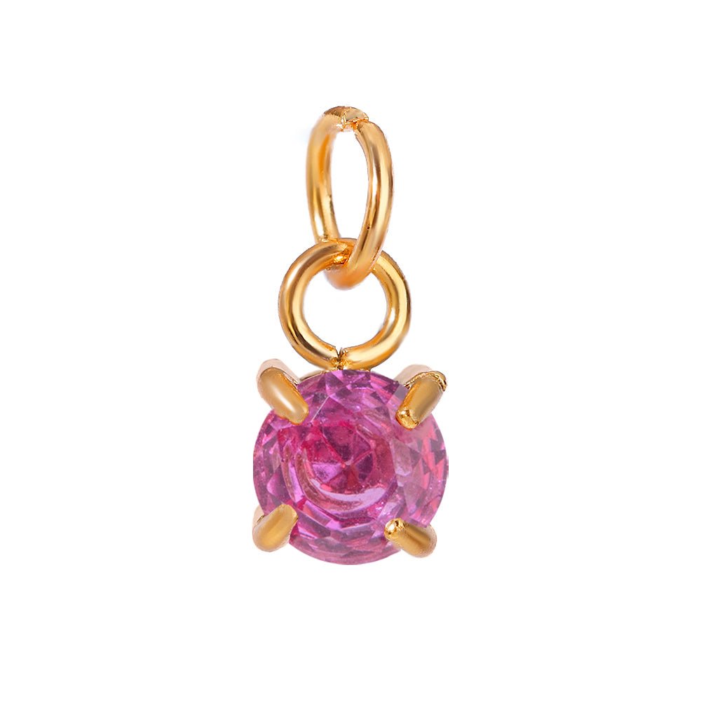 Charm - Birthstone im 18K Gold look - PULXERA