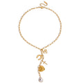 Charm Cascade Halskette im 18K Gold Look - PULXERA