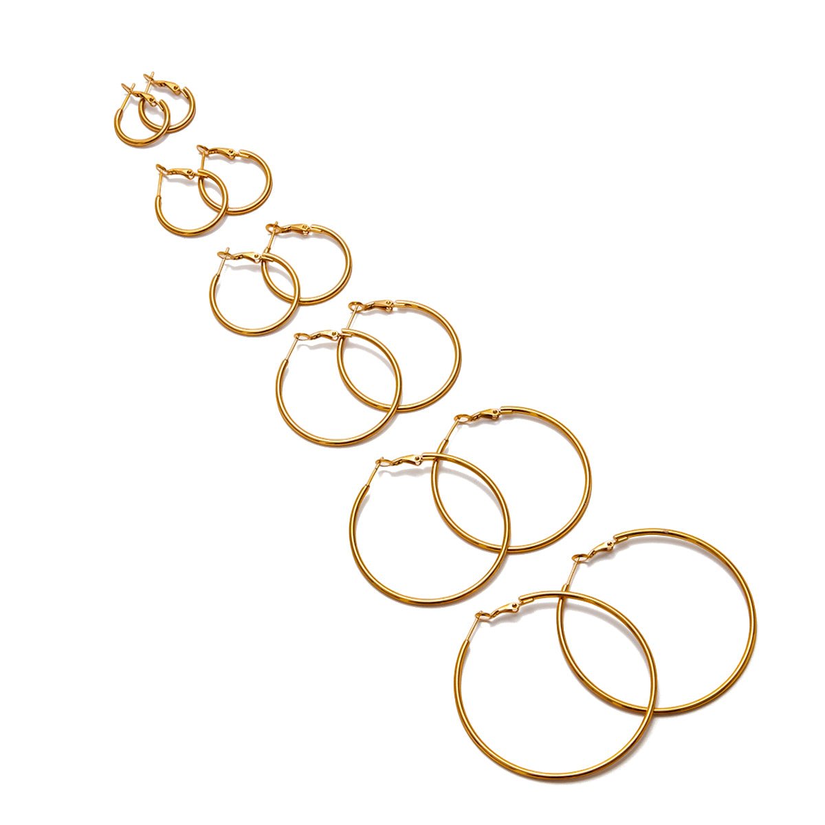 Classic Gold Hoops – Zeitlose goldene Creolen aus Edelstahl - PULXERA