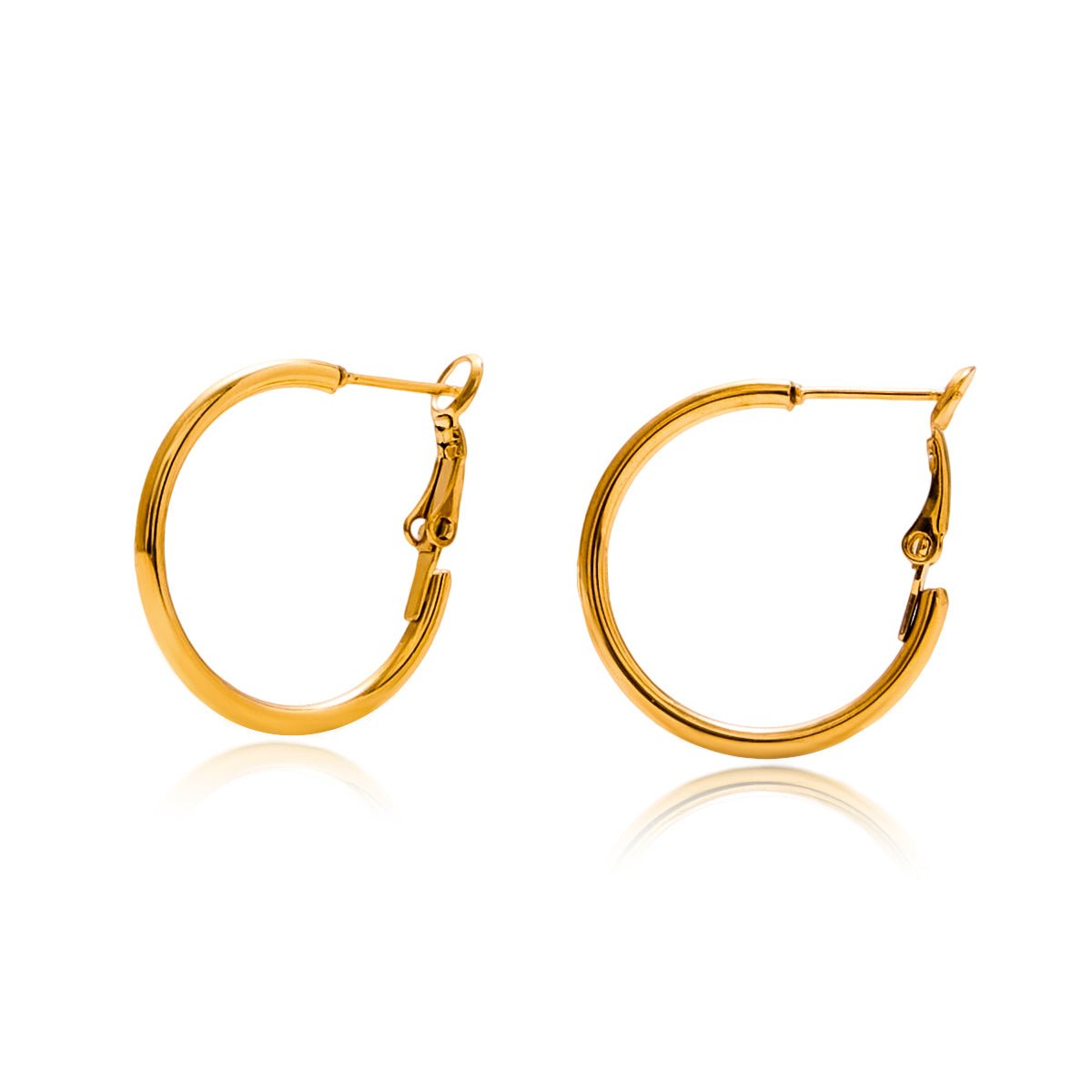 Classic Gold Hoops – Zeitlose goldene Creolen aus Edelstahl - PULXERA