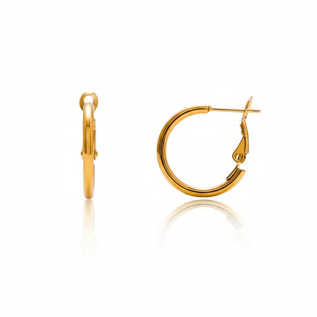 Classic Gold Hoops – Zeitlose goldene Creolen aus Edelstahl - PULXERA