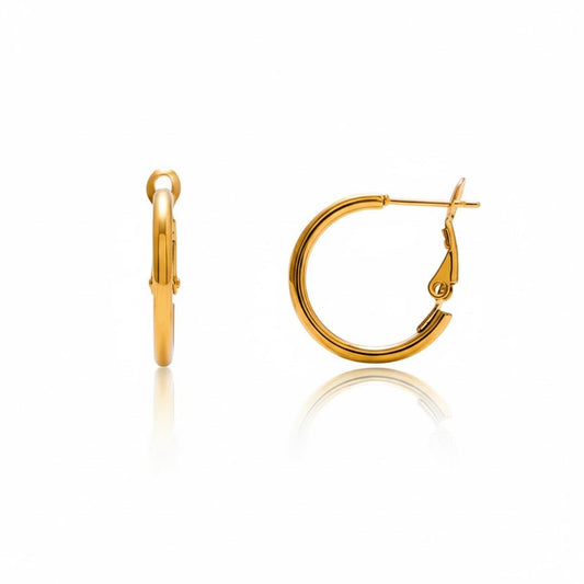 Classic Gold Hoops – Zeitlose goldene Creolen aus Edelstahl - PULXERA