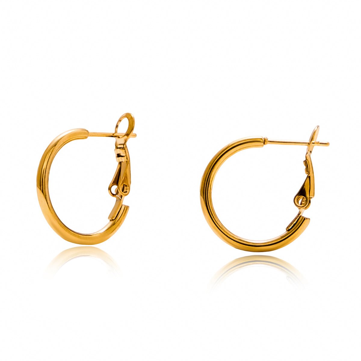 Classic Gold Hoops – Zeitlose goldene Creolen aus Edelstahl - PULXERA