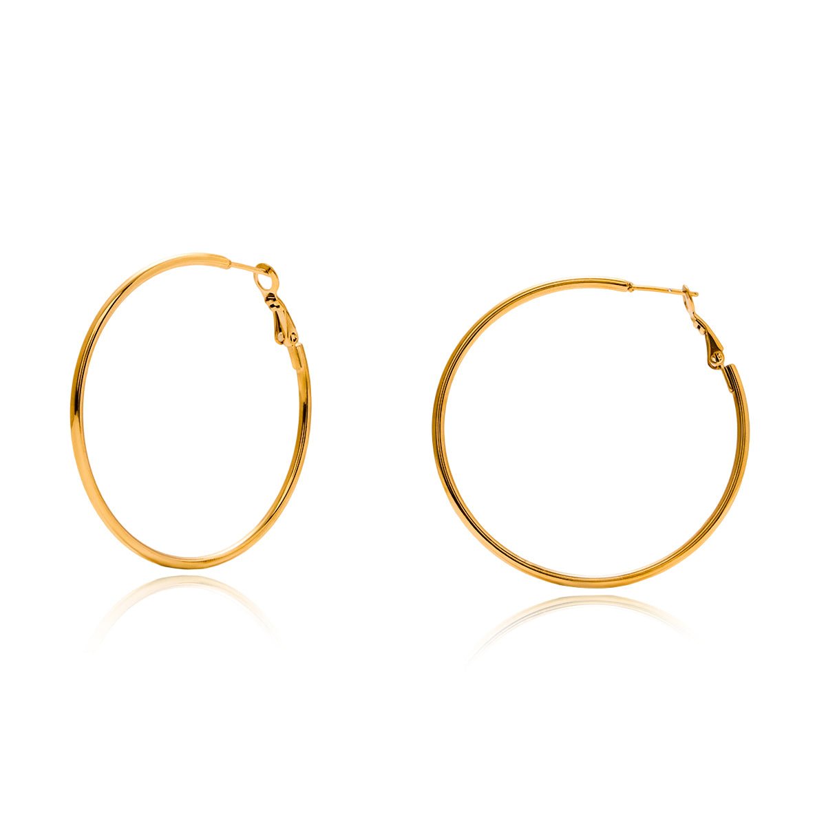Classic Gold Hoops – Zeitlose goldene Creolen aus Edelstahl - PULXERA