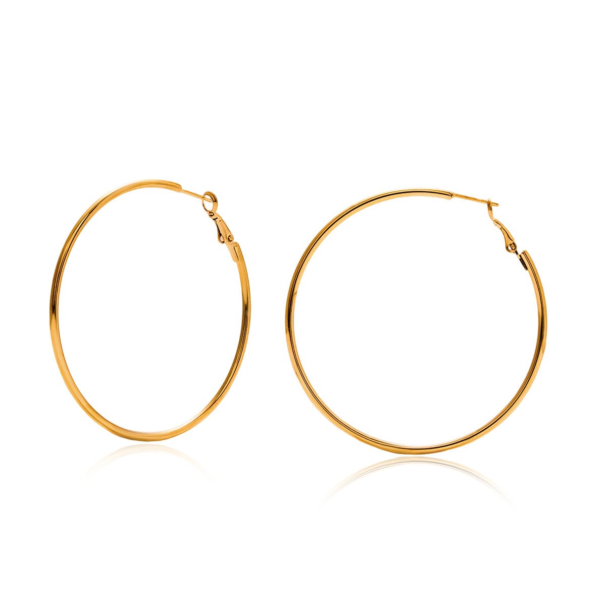 Classic Gold Hoops – Zeitlose goldene Creolen aus Edelstahl - PULXERA
