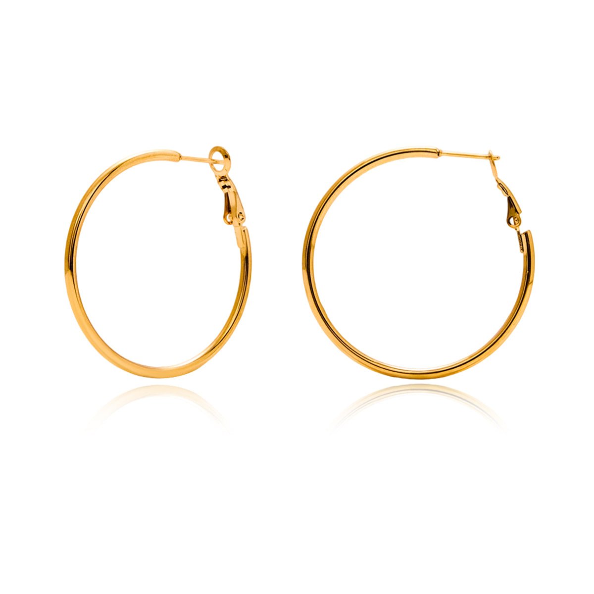 Classic Gold Hoops – Zeitlose goldene Creolen aus Edelstahl - PULXERA