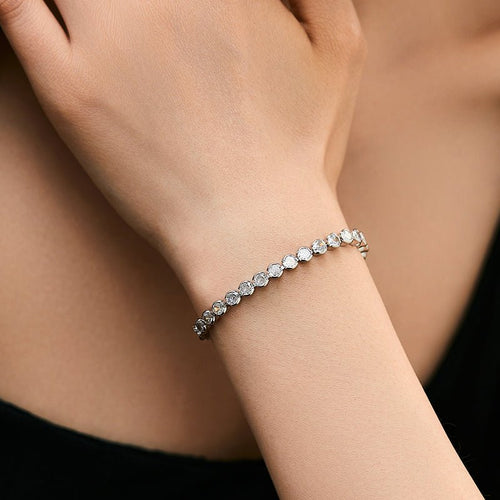 Crystal Round Armband im Silber look - PULXERA
