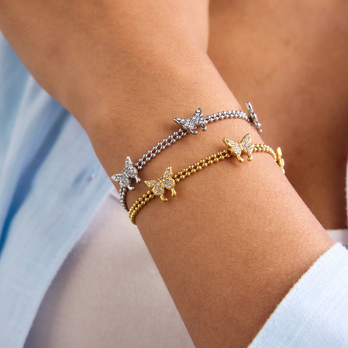 Crystal Wings Armband im Silber Look - PULXERA