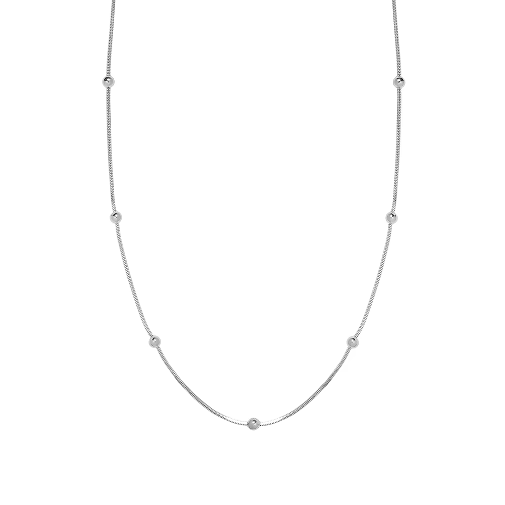 Dot Glow Halskette – Silber