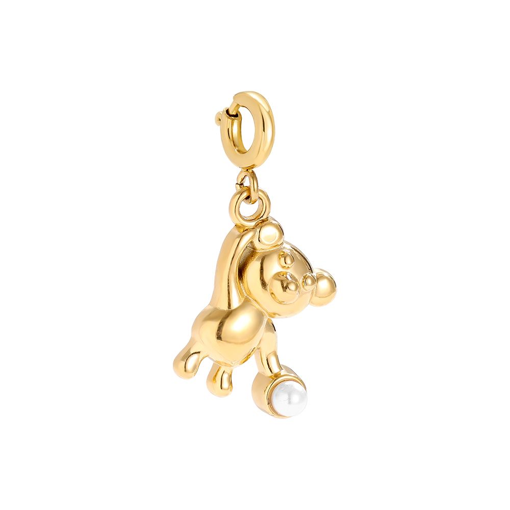 Charm - Teddy Pearl im 18k Gold look