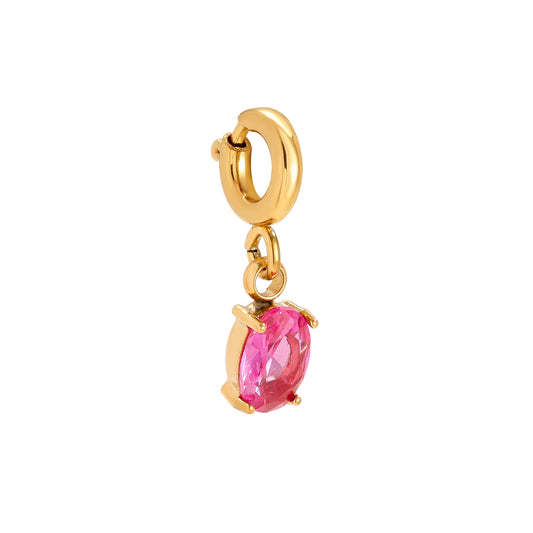 Charm - Pink Glow im 18k Gold look