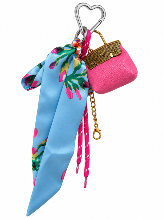 Pink Blossom Bag Charm