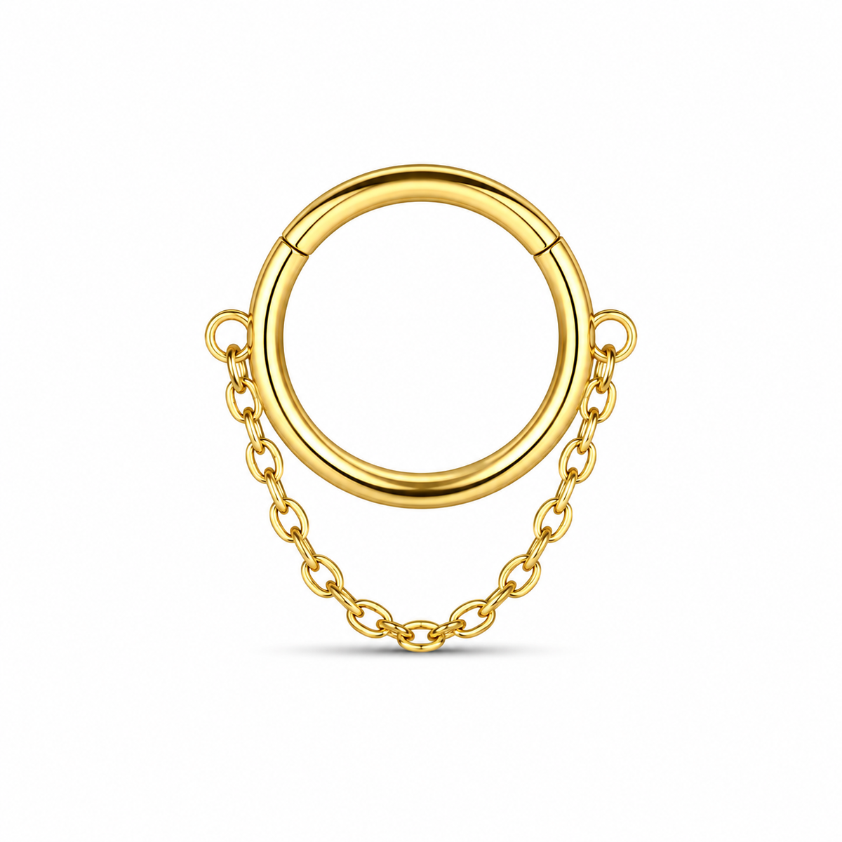 Chain Clicker Nasenpiercing – Gold 1,2 × 8 mm