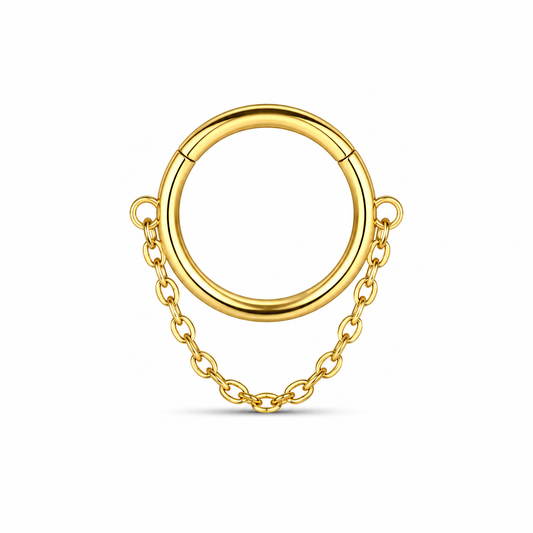 Chain Clicker Nasenpiercing – Gold 1,2 × 8 mm