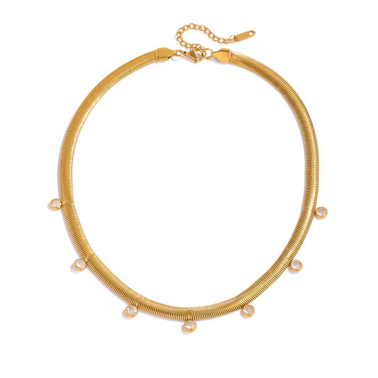 Glow Choker Halskette im 18K Gold Look - PULXERA