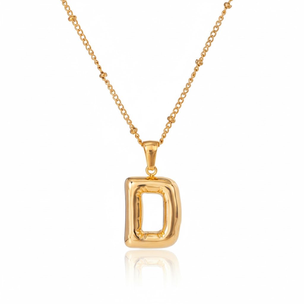 Gold Initial Necklace – Vergoldete Buchstaben - Halskette aus Edelstahl (A–Z) - PULXERA