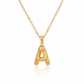 Gold Initial Necklace – Vergoldete Buchstaben - Halskette aus Edelstahl (A–Z) - PULXERA